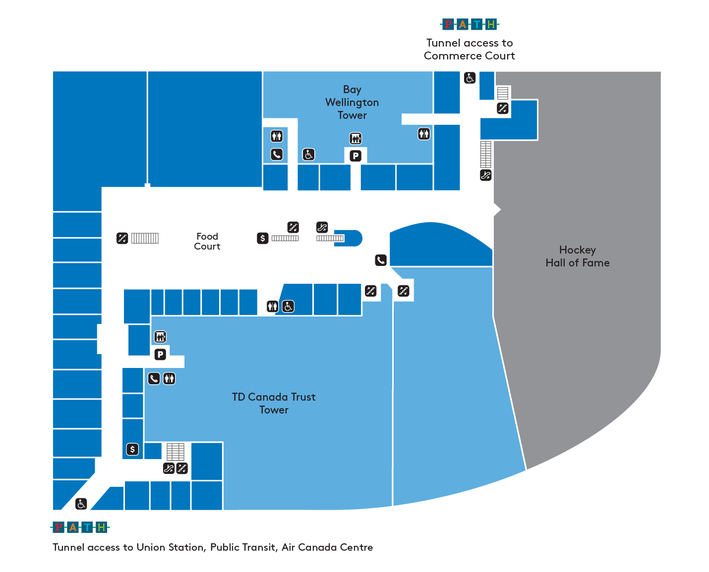 Brookfield Place Concourse level Map